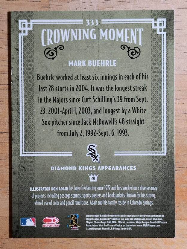 2005 Diamond Kings #333 Mark Buehrle