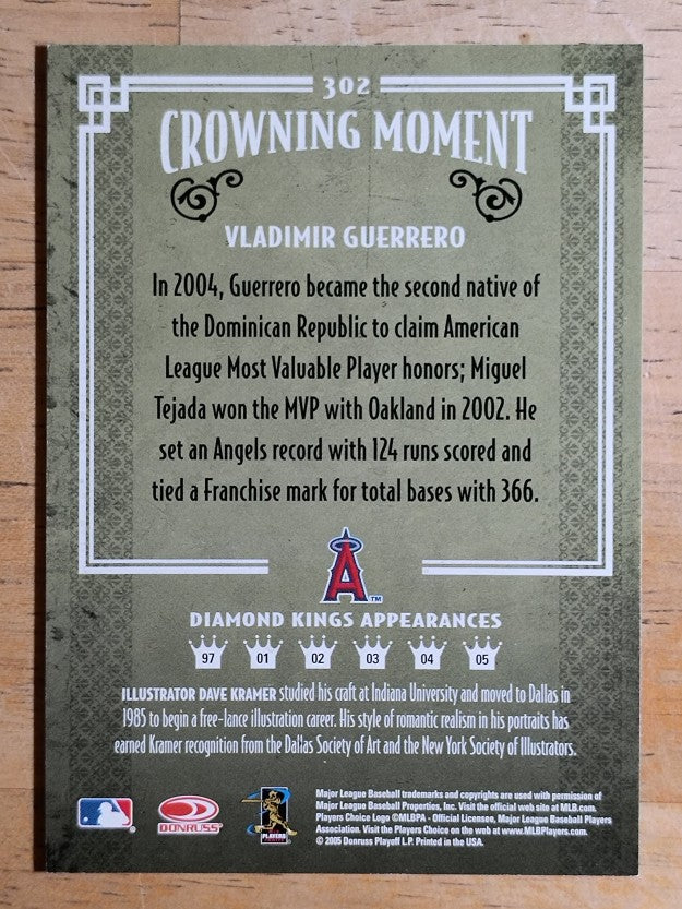 2005 Diamond Kings #302 Vladimir Guerrero Angels