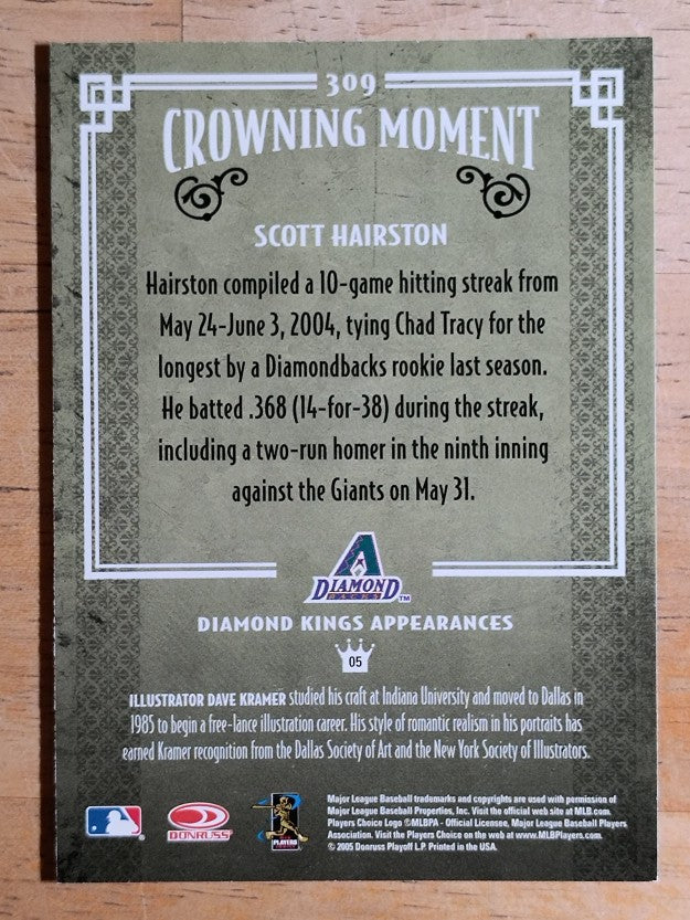 2005 Diamond Kings #309 Scott Hairston