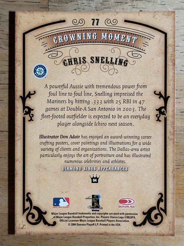 2004 Diamond Kings #77 Chris Snelling