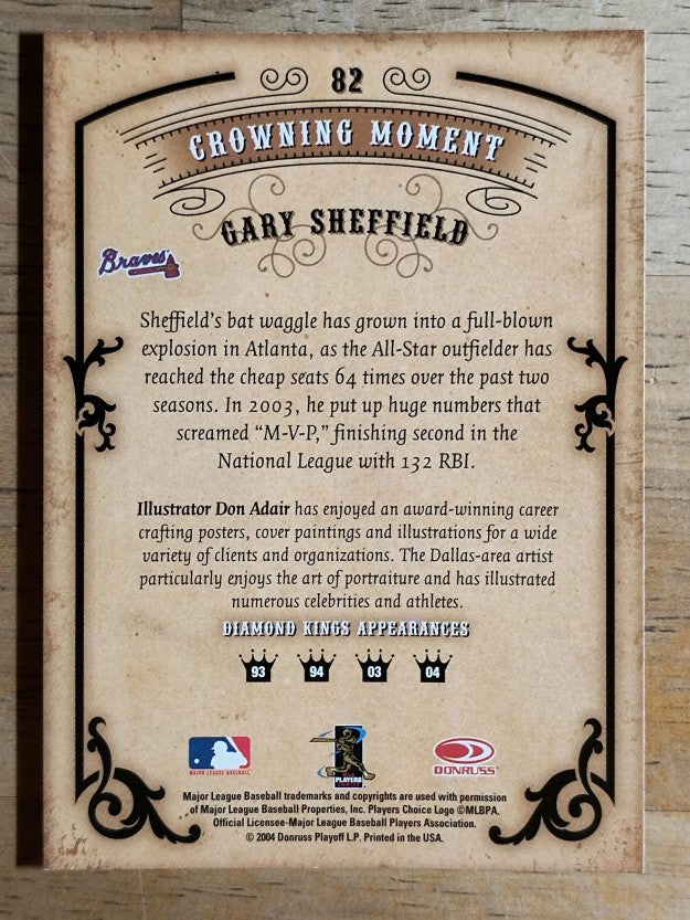 2004 Diamond Kings #82 Gary Sheffield