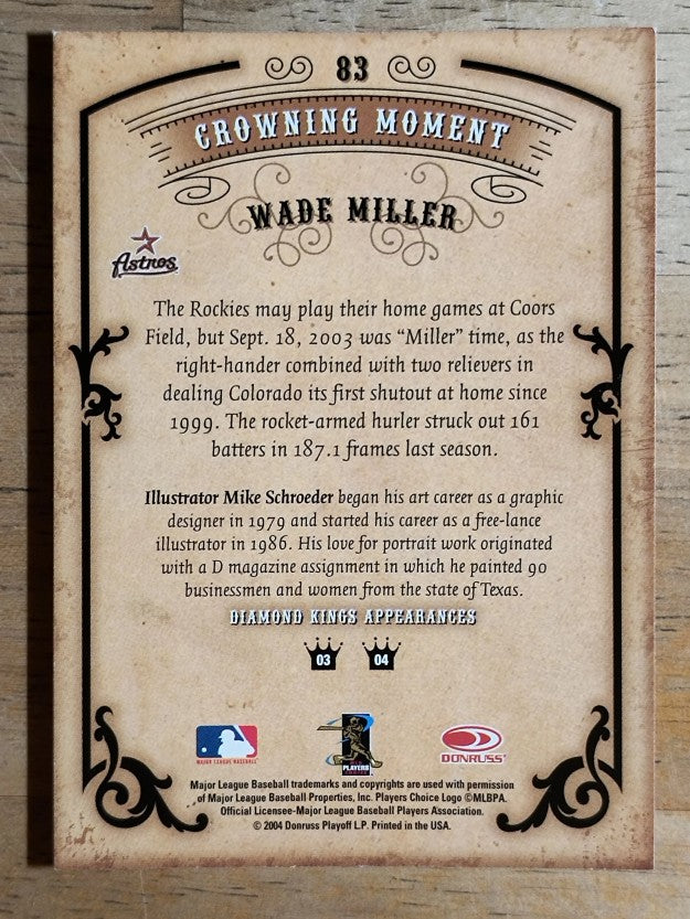2004 Diamond Kings #83 Wade Miller