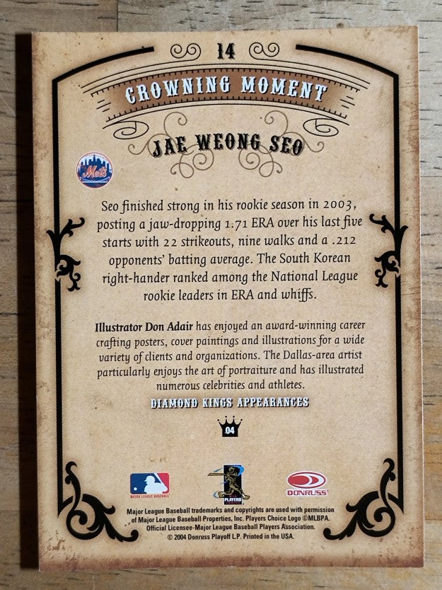 2004 Diamond Kings #14 Jae Weong Seo