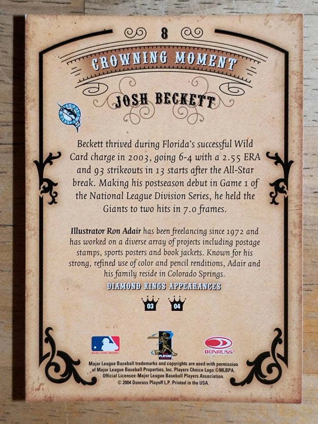 2004 Diamond Kings #8 Josh Beckett