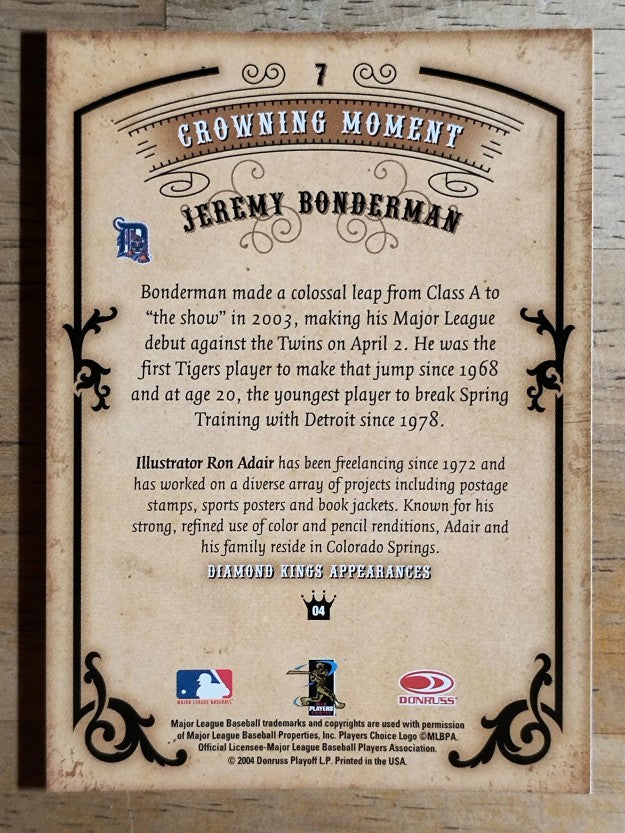 2004 Diamond Kings #7 Jeremy Bonderman