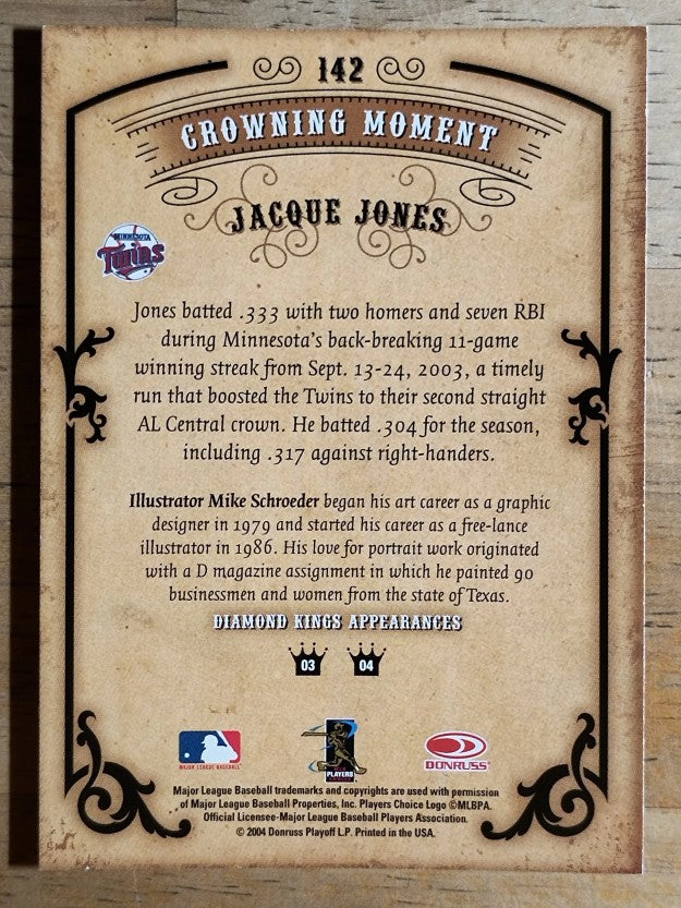 2004 Diamond Kings #142 Jacque Jones
