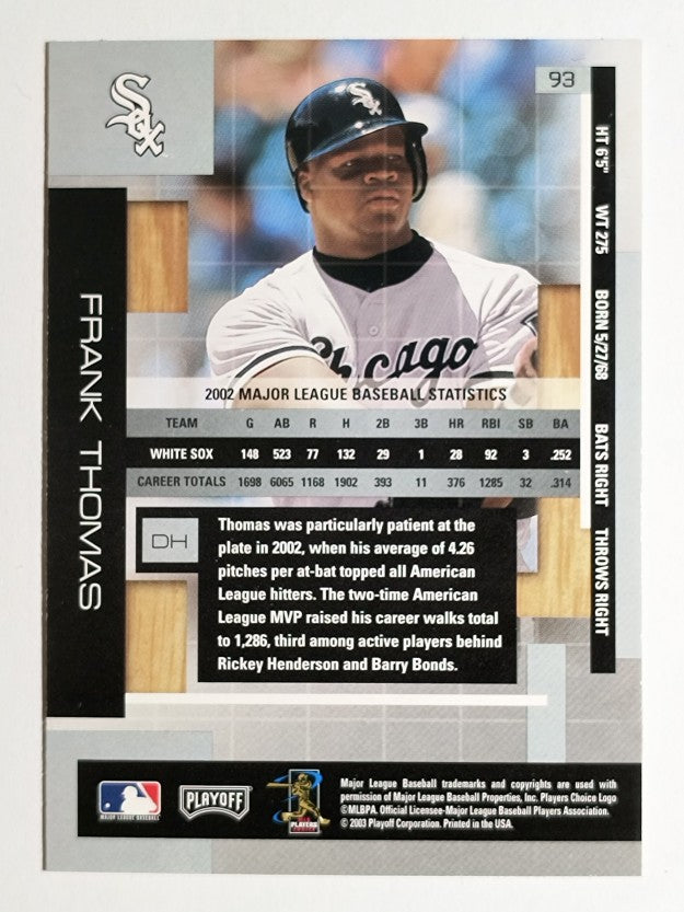 2003 Absolute Memorabilia #93 Frank Thomas