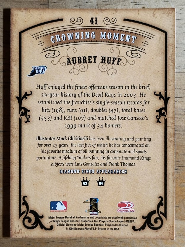 2004 Diamond Kings #41 Aubrey Huff