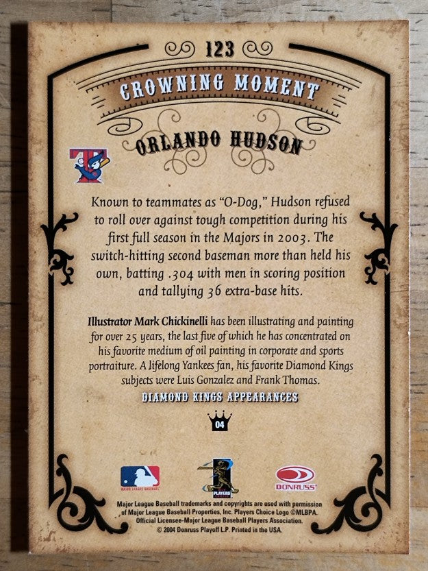 2004 Diamond Kings #123 Orlando Hudson