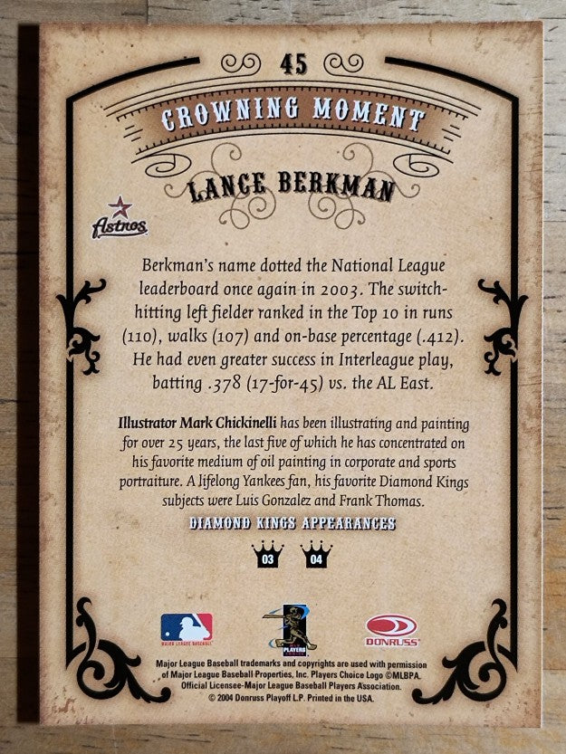 2004 Diamond Kings #45 Lance Berkman