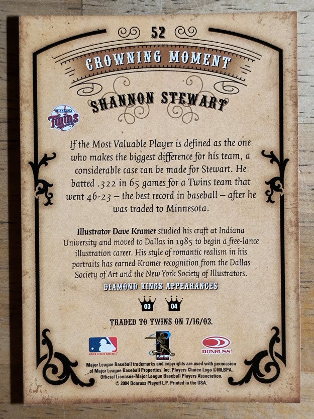 2004 Diamond Kings #52 Shannon Stewart