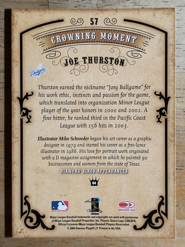 2004 Diamond Kings #57 Joe Thurston