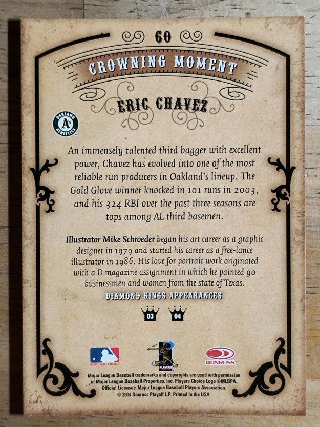 2004 Diamond Kings #60 Eric Chavez