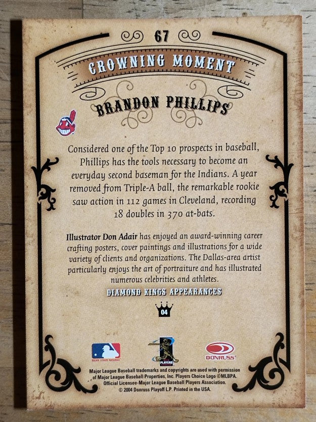 2004 Diamond Kings #67 Brandon Phillips