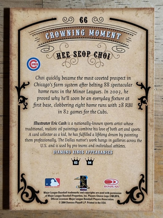 2004 Diamond Kings #66 Hee Seop Choi
