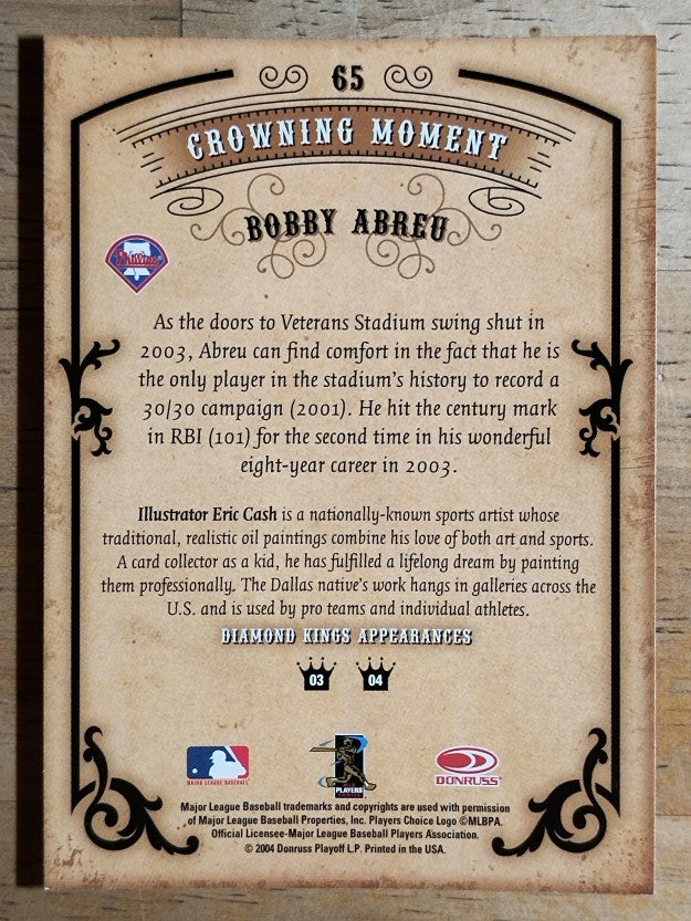 2004 Diamond Kings #65 Bob Abreu