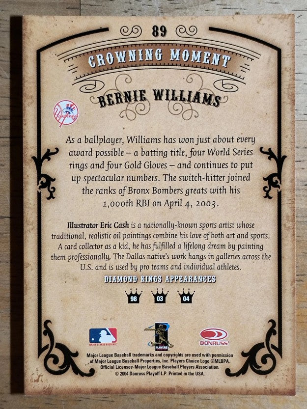 2004 Diamond Kings #89 Bernie Williams