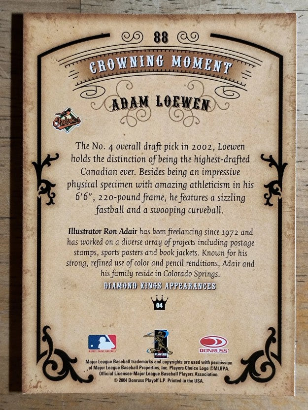 2004 Diamond Kings #88 Adam Loewen