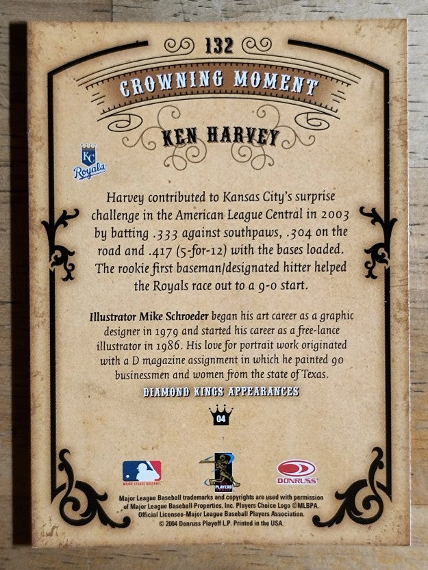2004 Diamond Kings #132 Ken Harvey