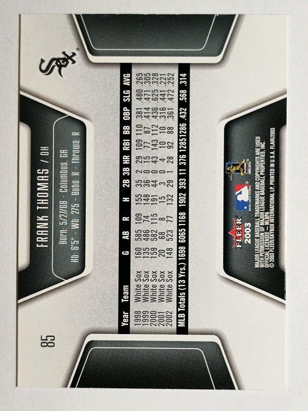 2003 Flair #85 Frank Thomas