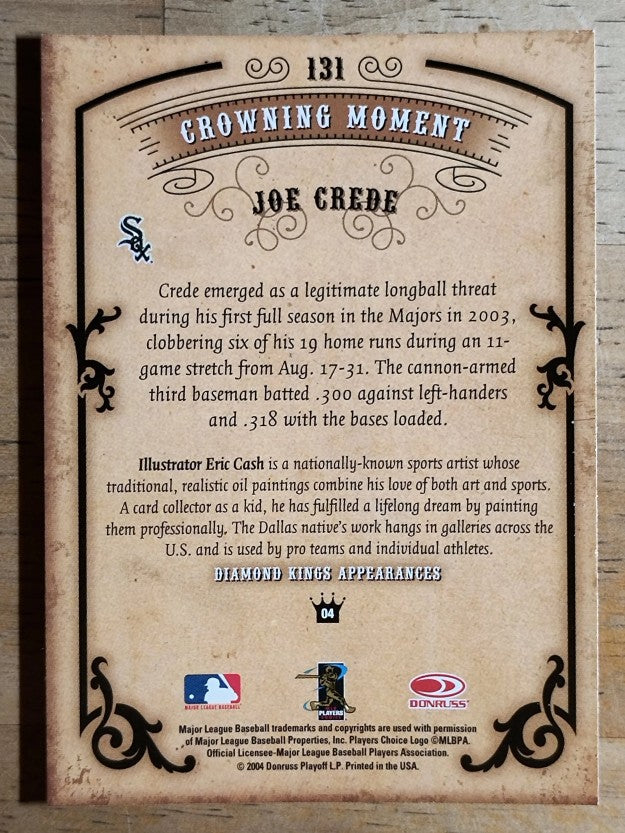 2004 Diamond Kings #131 Joe Crede