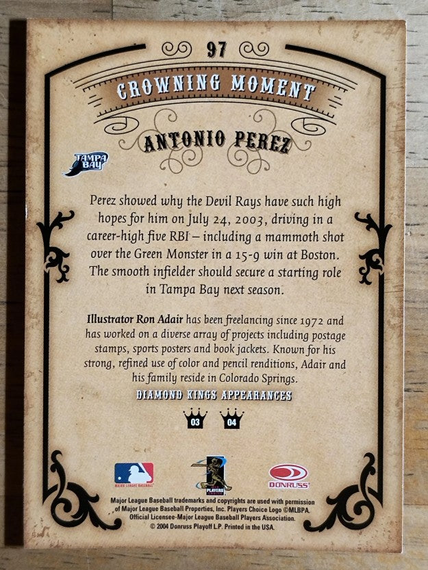 2004 Diamond Kings #97 Antonio Perez