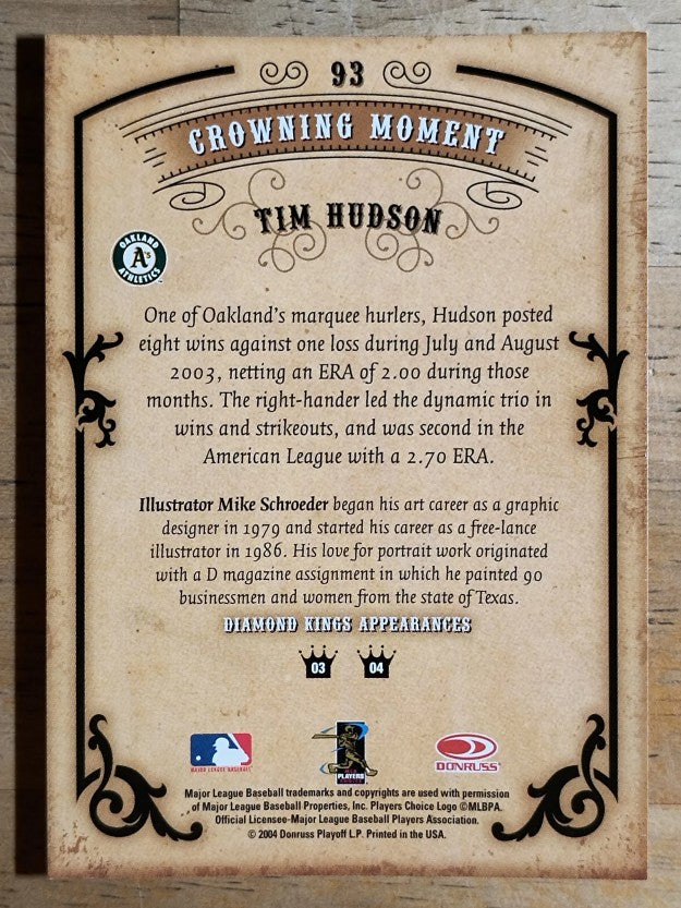 2004 Diamond Kings #93 Tim Hudson
