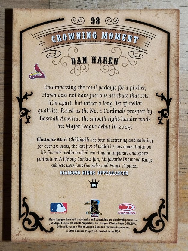 2004 Diamond Kings #98 Dan Haren