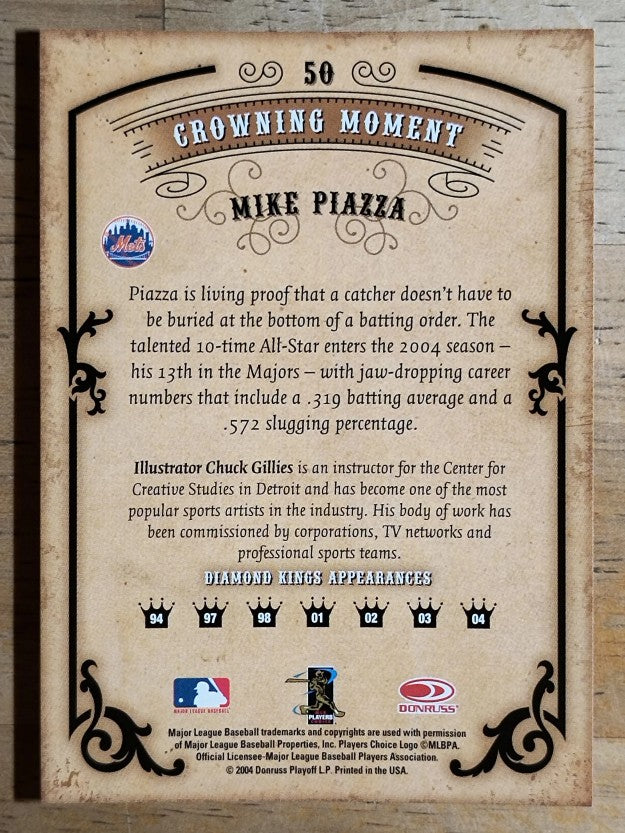 2004 Diamond Kings #50 Mike Piazza
