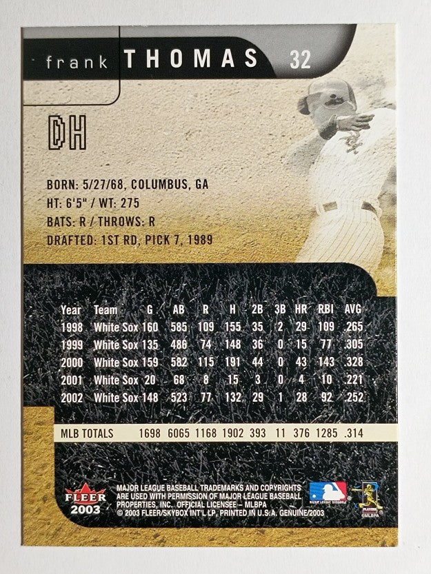 2003 Fleer Genuine #32 Frank Thomas