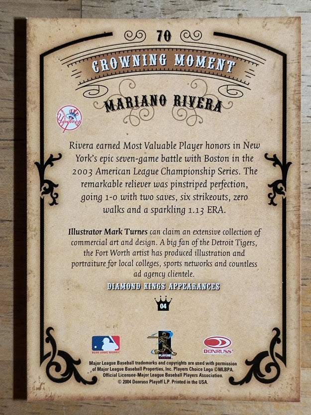 2004 Diamond Kings #70 Mariano Rivera