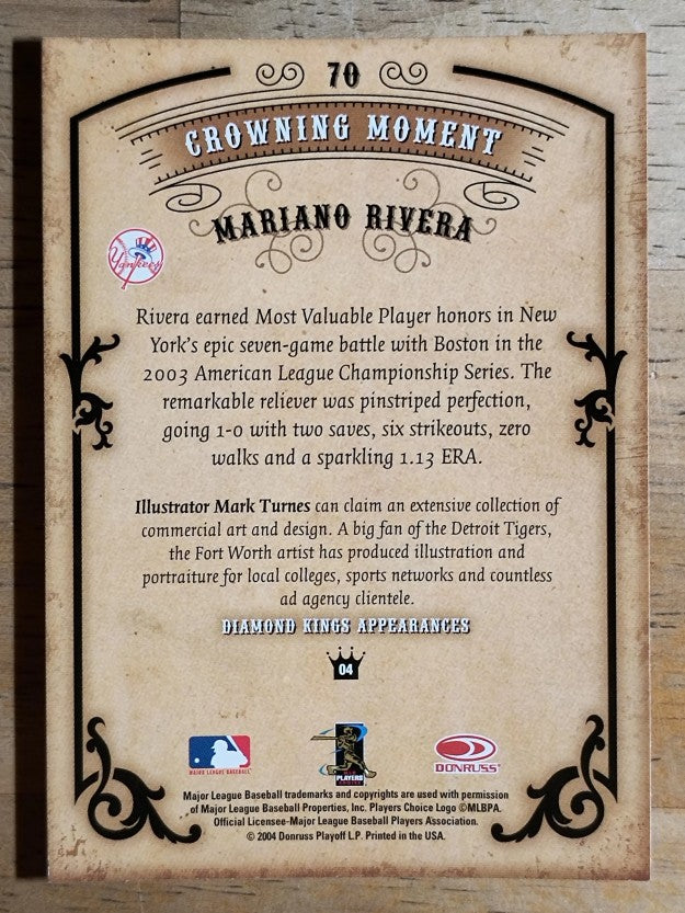 2004 Diamond Kings #70 Mariano Rivera