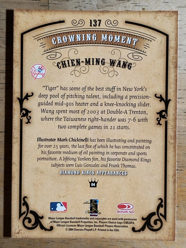 2004 Diamond Kings #137 Chien-Ming Wang