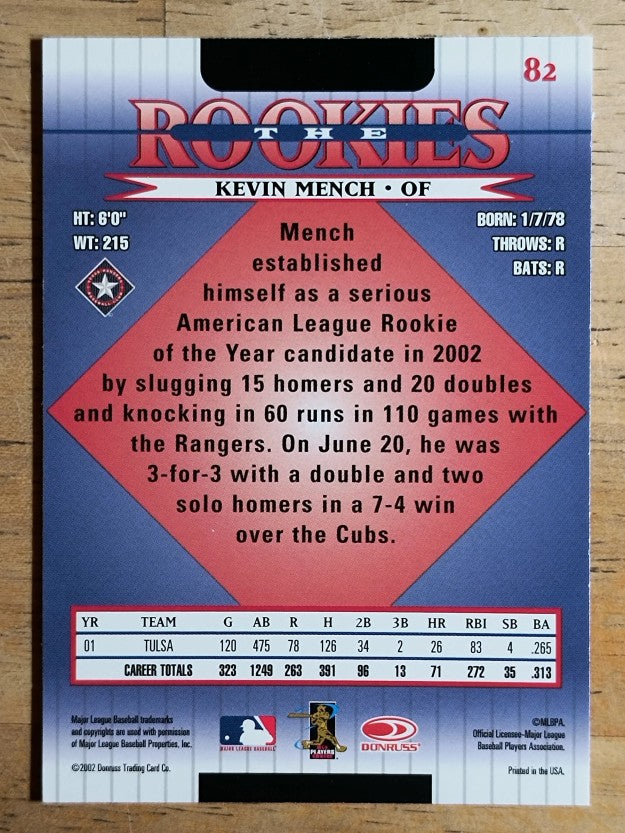 2002 Donruss Rookies #82 Kevin Mench