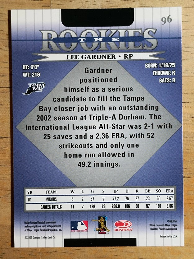 2002 Donruss Rookies #96 Lee Gardner RC
