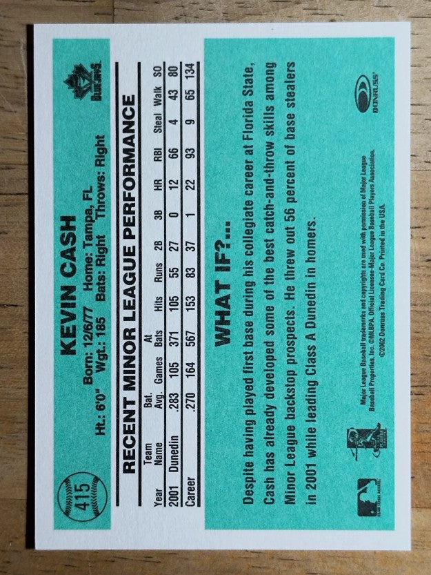 2002 Donruss Originals #415 Kevin Cash 84 RC