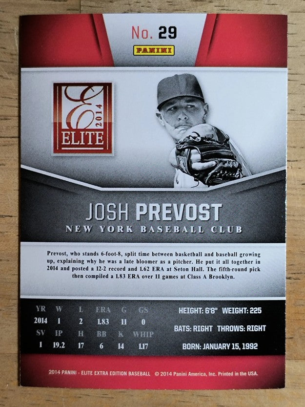 2014 Elite Extra Edition #29 Josh Prevost