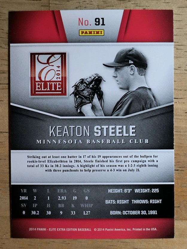 2014 Elite Extra Edition #91 Keaton Steele