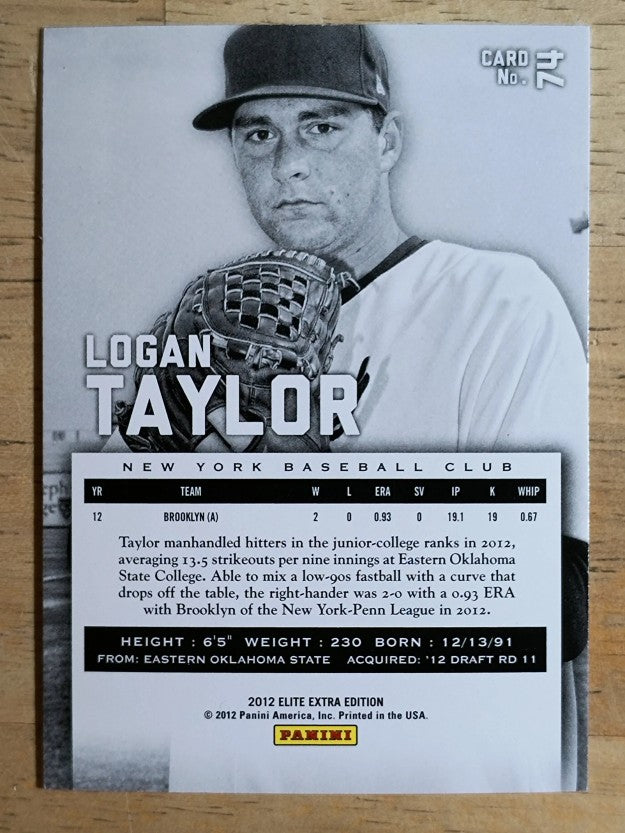 2012 Elite Extra Edition #74 Logan Taylor