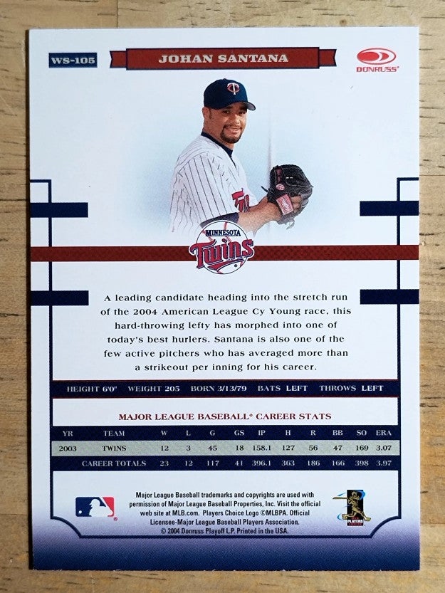 2004 Donruss World Series #105 Johan Santana