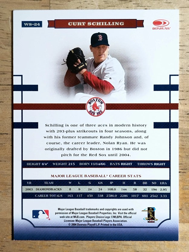 2004 Donruss World Series #24 Curt Schilling