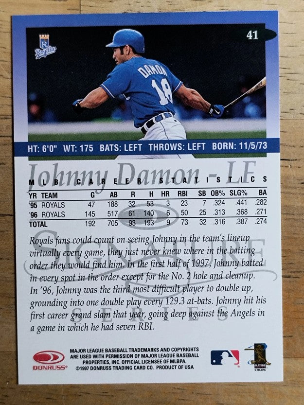 1997 Donruss Signature #41 Johnny Damon