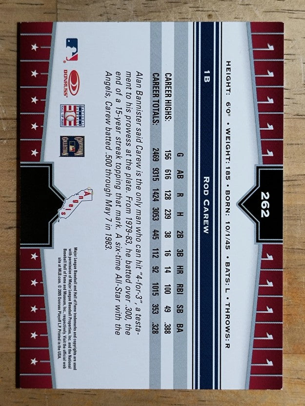 2005 Donruss Champions #262 Rod Carew