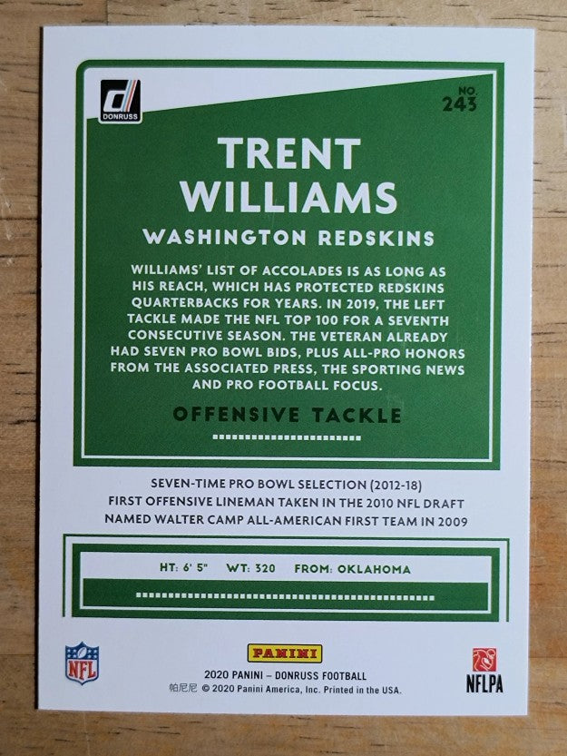 2020 Donruss #243 Trent Williams