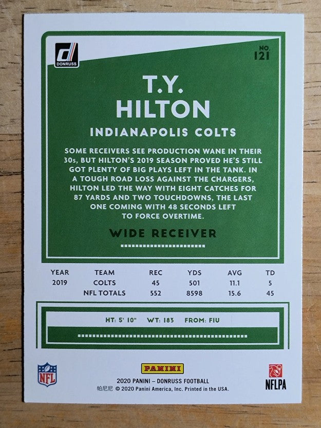 2020 Donruss #121 T.Y. Hilton