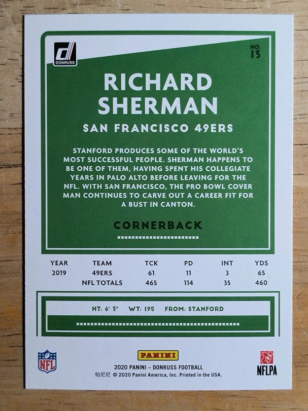 2020 Donruss #13 Richard Sherman