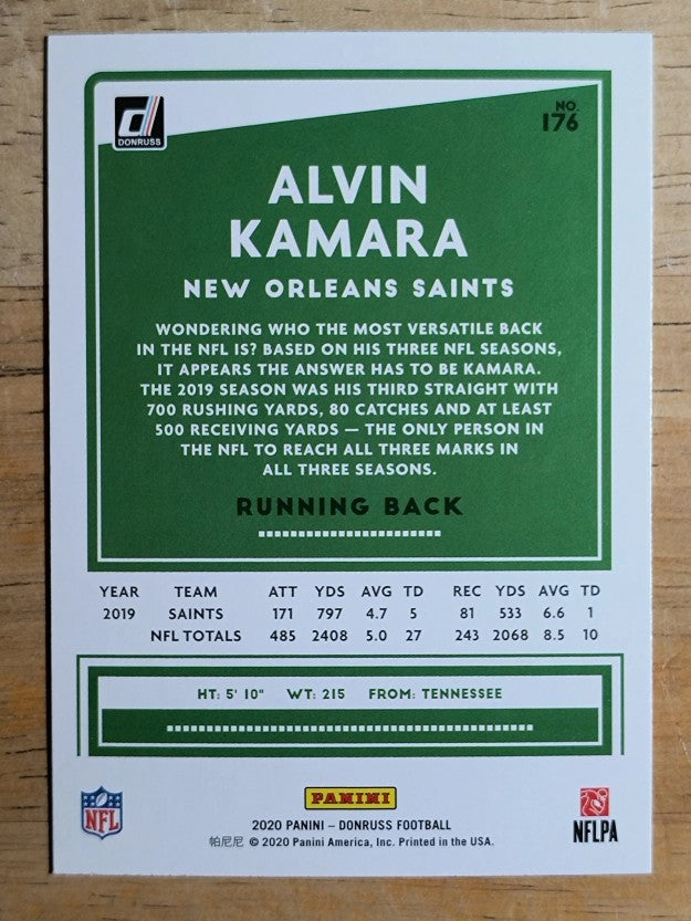 2020 Donruss #176 Alvin Kamara