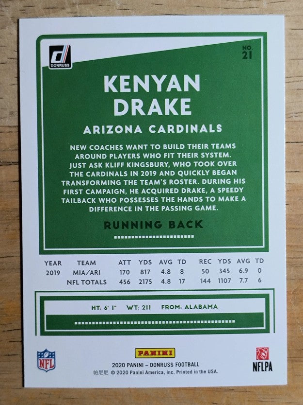 2020 Donruss #21 Kenyan Drake