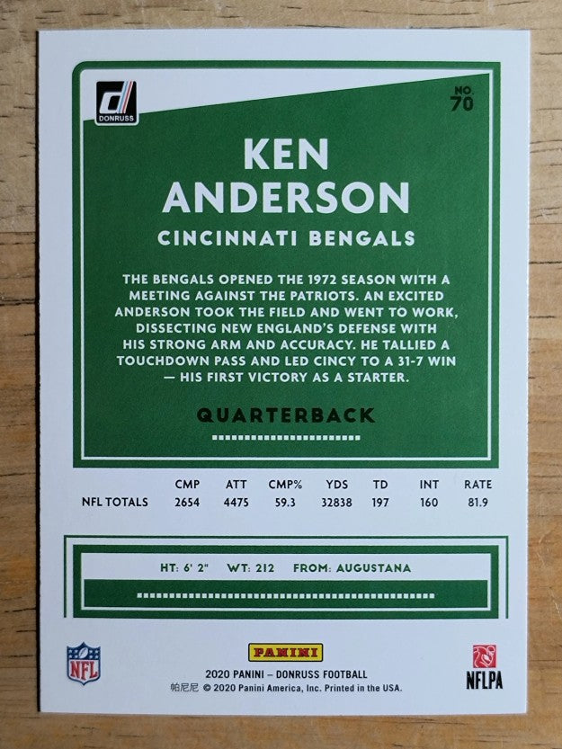 2020 Donruss #70 Ken Anderson