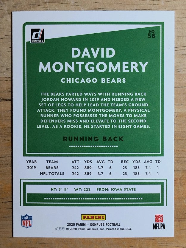 2020 Donruss #58 David Montgomery